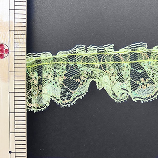 〜＊ひらひらレースタッセル＊〜 数量5から】 レース 『ラッセルフリル 幅約8cm 1番色 31002T』 服飾,綿