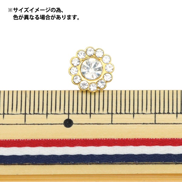 アクセサリー素材 『プティパーツ ガーネット×ゴールド 10mm 4粒入り