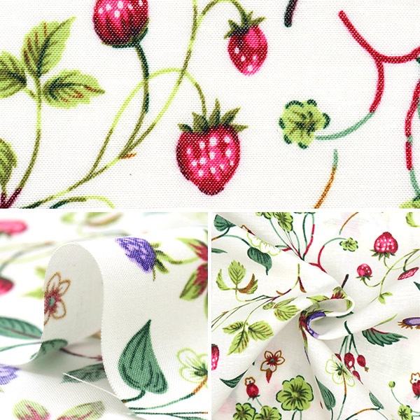 数量5から】 生地 『広巾ソフトスラブテンセル 木の実柄 YUZ-863-1