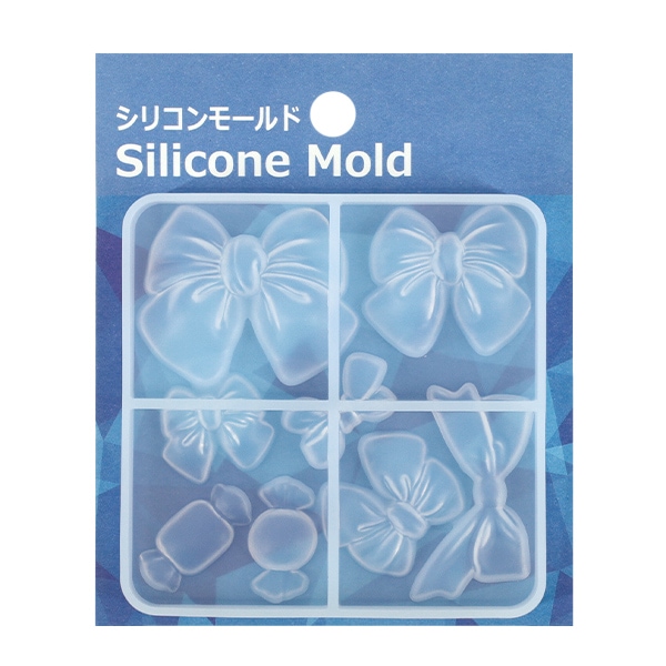 レジンモールド 『シリコンモールド リボン2 MO-65』 ビーズ,レジン,UV