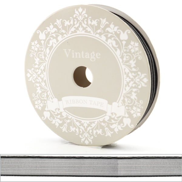 リボン 『ポリエステルオーガンジーリボン 13mm幅 クロ』 ソーイング