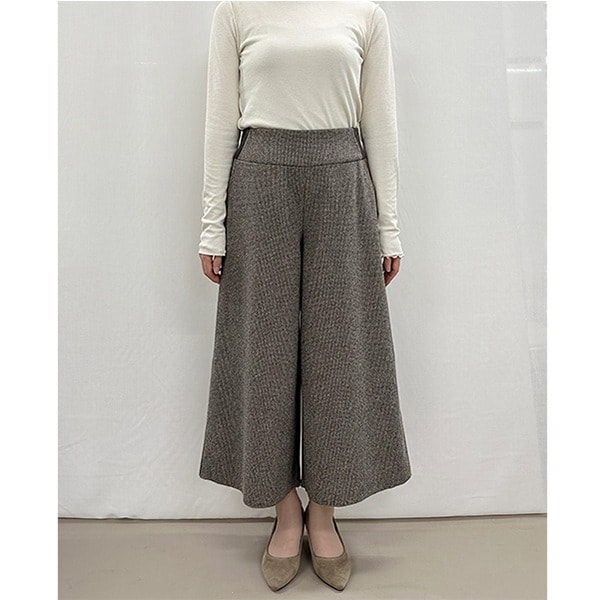 ボトムス 『あったかウールライクサイドリブパンツ グリーン SA00193