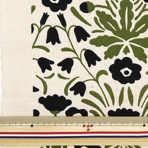 数量5から】 生地 『う早この布 綿麻キャンバス シェイナの花