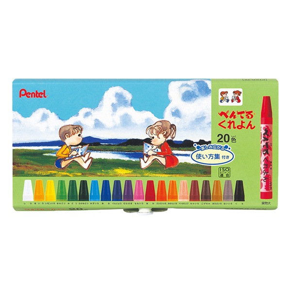 画材 『くれよん 20色 PTCR-20』 Pentel ぺんてる 画材・文具,画材