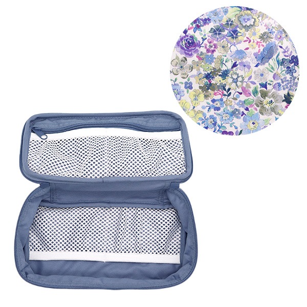 収納ケース 『リバティ・ファブリックス ポーチ バニティ型 ストラップ