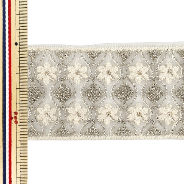 数量5から】 手芸ブレード 『2025インド刺繍ブレード 約6.5cm幅
