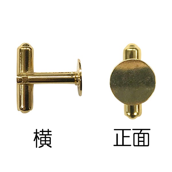 585 14金メッキ✨カフス ゴールドスウィヴル式 直線 スティック T字