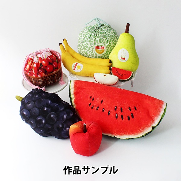 生地 『果物屋さん パネルカットクロス スイカ 約110cm×約100cm C
