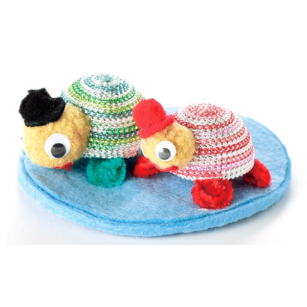 手芸キット 『ほのぼの親子 カメ A』 寺井 特殊糸,メタリックヤーン