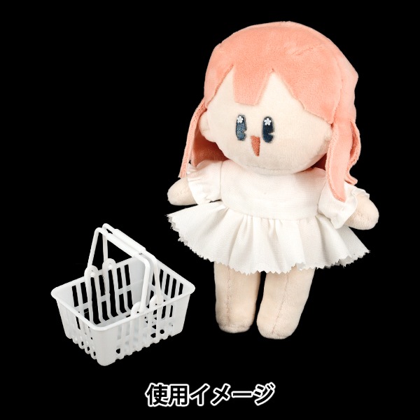 ドール用品『推し小物 買い物カゴ ホワイト DSB-WH』 手芸,ミニチュア