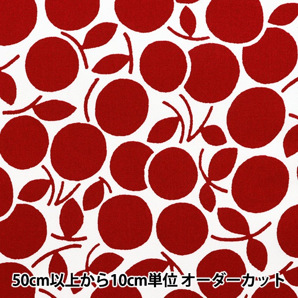 数量5から】 生地 『オックス marumaru レッド GT-MARU-RD』 生地,柄