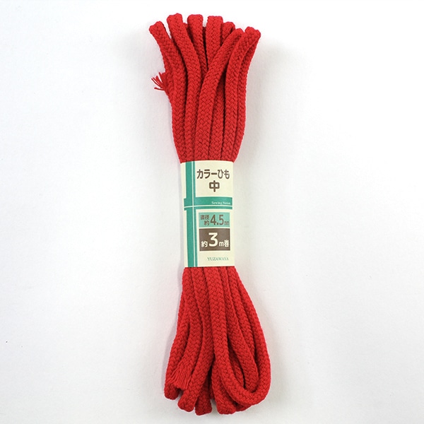 赤いひも 手芸ひも 『カラーひも 中 約4.5mm幅×3m 赤 UK200-3』 すべての商品