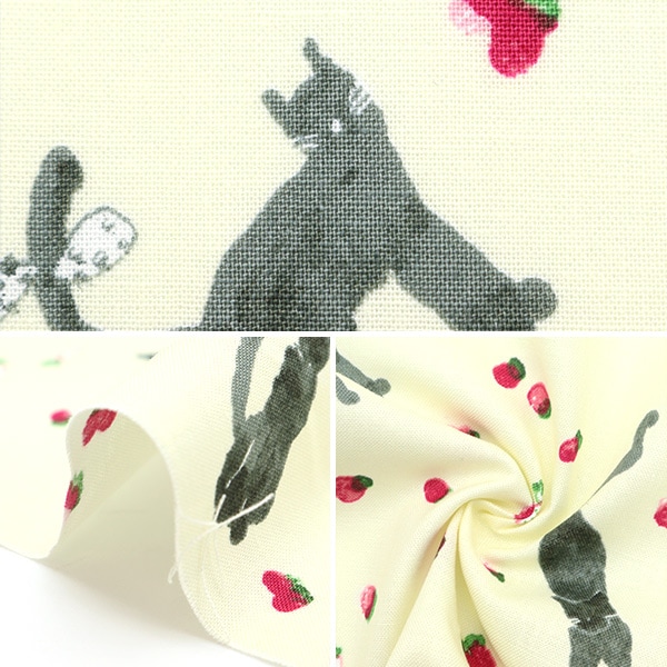 【上品】 数量5から】 おしゃれ黒猫 コットンプリント 『シーチング 生地 フラメンコ