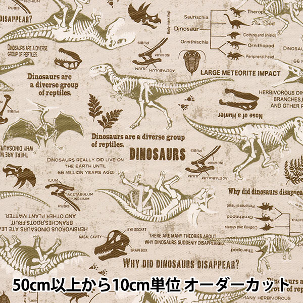 恐竜柄　オーダーページ 生地 恐竜オックス 2025 入園入学 DR2409-1 | 手芸センタードリーム