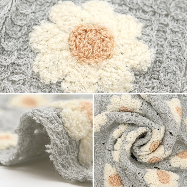 生地 『クロシェ風ニットカットクロス 約50cm×100cm ブロック