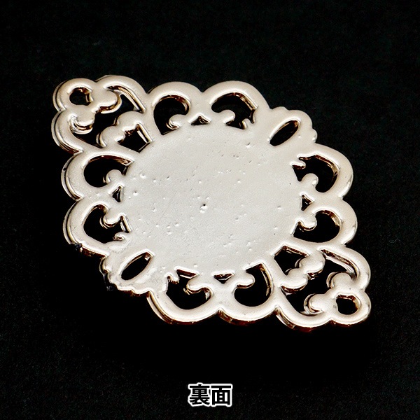 センターパーツ ビジュー 1個50円〜 手芸パーツ 『ビジューセンターパーツ 1個入り 35mm×50mm レッド OSA