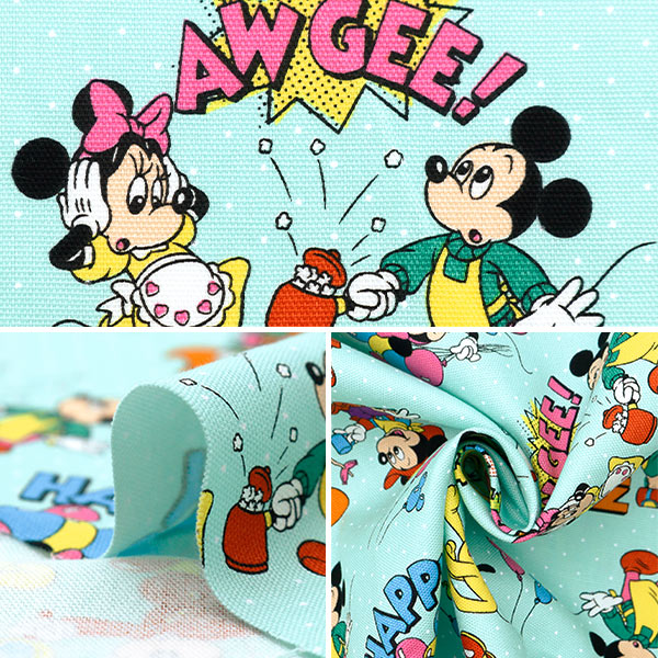 数量5から】 生地 『オックス ミッキー&フレンズ レトロピン
