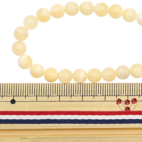 アクセサリー素材 『カルサイト ラウンドビーズ 直径 約6mm』 ビーズ