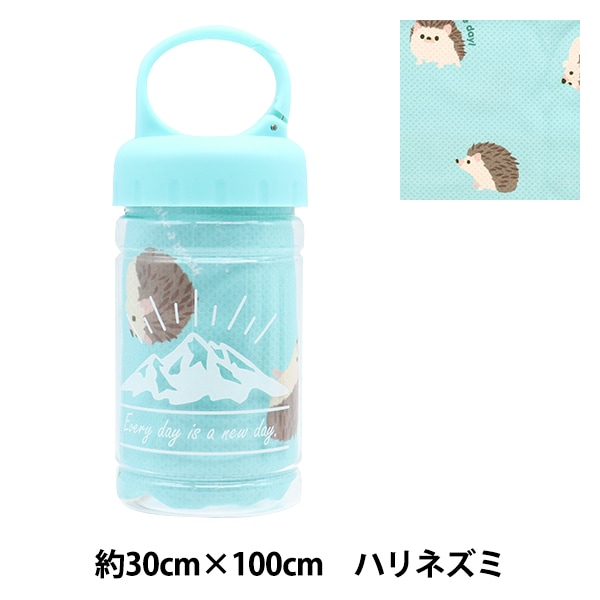 生活雑貨 『ボトル入りクールタオル インコ ブルー CT-64B-44