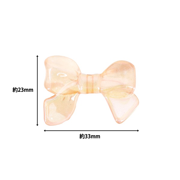 パックビーズ 『アクリルビーズ リボン ミックス 約10個入り A5045