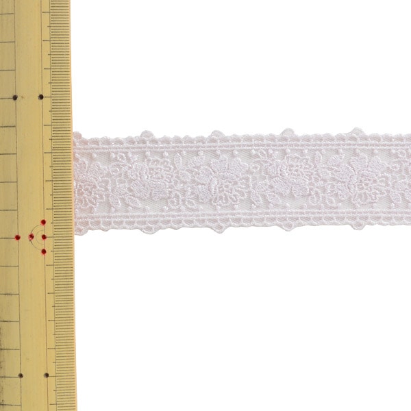 数量5から】 レース 『チュールエンブロイダリーレース 幅約3.9cm 146