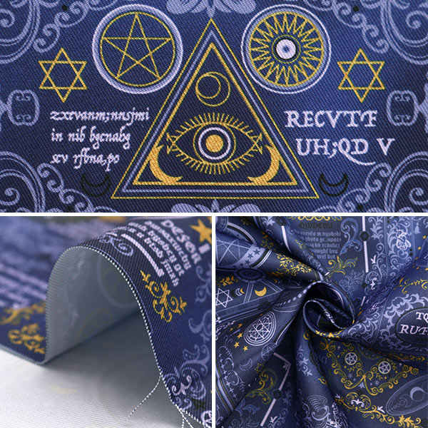 生地 『ポリエステルツイル 365ファブリック 魔法使いの部屋 魔導書