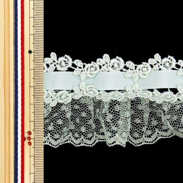 数量5から】 レースリボンテープ 『リボン装飾レース 約55mm幅