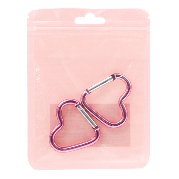 手芸金具 『カラビナ ハート 2個入り ピンク OSH-02』 KIYOHARA 清原