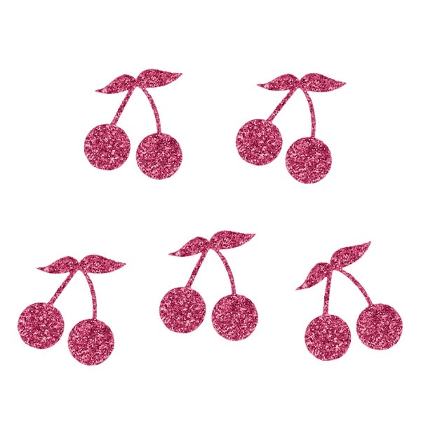 ワッペン 『キラキラアイロンシート さくらんぼ ゴールド KR-01