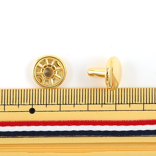 手芸金具 『両面足長カシメ 大 本金 10個入り 11010-11』 LEATHER