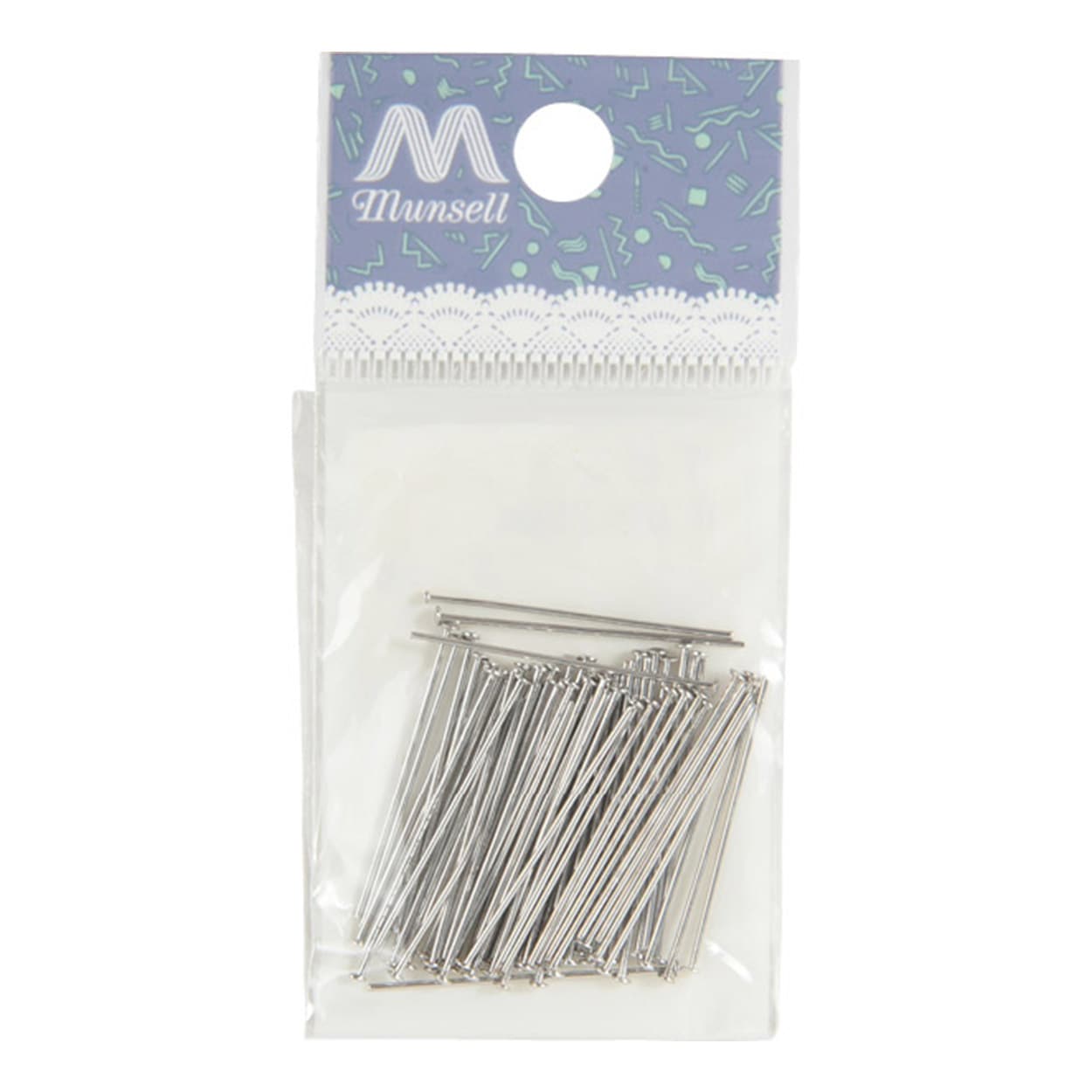 手芸金具 『Tピン 細 シルバー 0.6mm×25mm』 ビーズ,ビーズ金具,ピン類