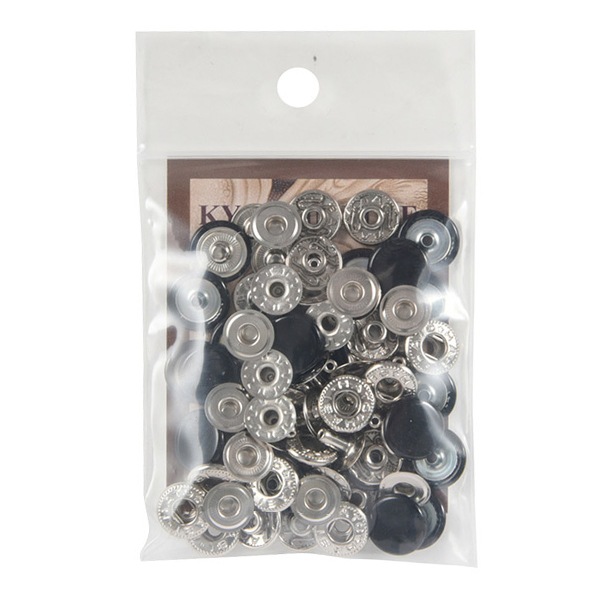 手芸金具 『バネホック 中 No.2 黒 20個入り 75528-05』 KYOSHIN-ELLE
