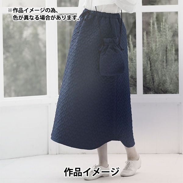 数量5から】 生地 『キルティング ネロリローズ ハートキルト ブルー