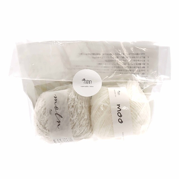 動画付き】 編み物キット 『moln×moo ハンドウォーマーキット ホワイト