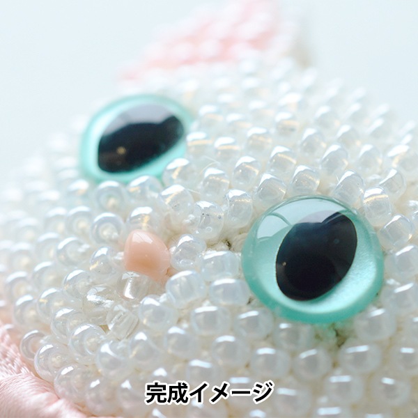 ビーズキット 『ビーズ編みの猫ブローチ 白猫 BFK657』 MIYUKI ミユキ