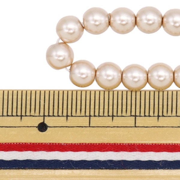 ビーズ 『ガラスパールビーズ 6mm ミルクティー JIN24-P-10