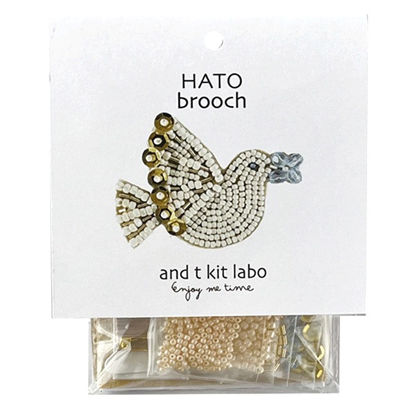 ビーズキット 『TORI brooch ハト atkl-BD-3』 TOHO BEADS トーホー