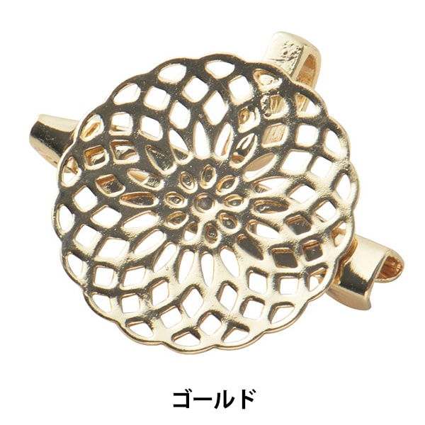 手芸パーツ 『タッセル レース ラベンダー/ゴールド 約68mm
