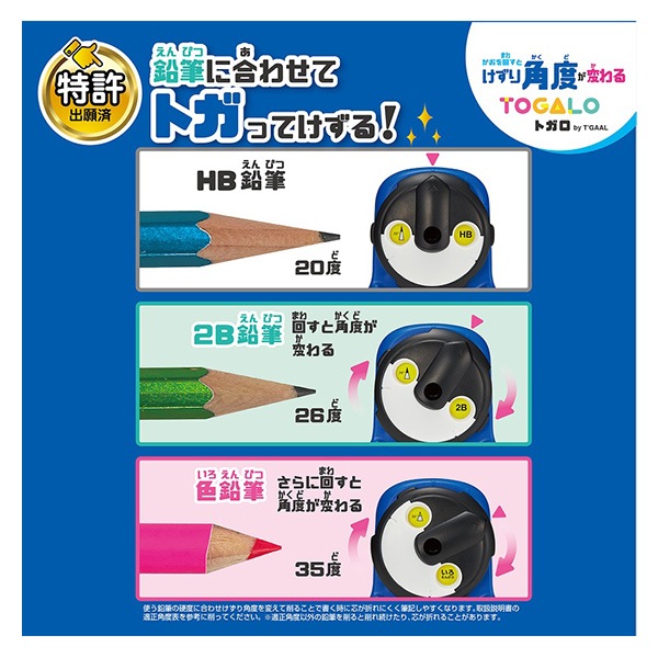 文房具 『鉛筆けずり トガロ ホワイト RS034WH』 KUTSUWA クツワ 画材
