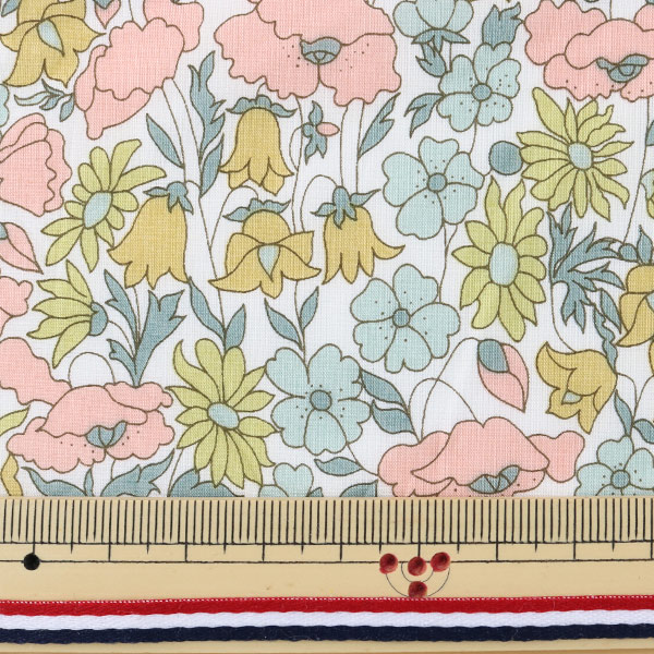 Layma様　Liberty ポピー&デイジーご予約5品 数量5から】 生地 『LIBERTY リバティプリント タナローン ポピー