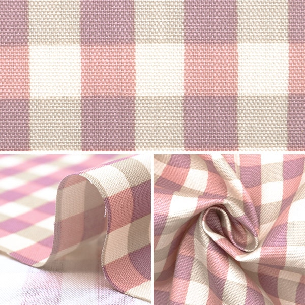 数量5から】 生地 『撥水オックス Linnea basic チェック A YKA-29001
