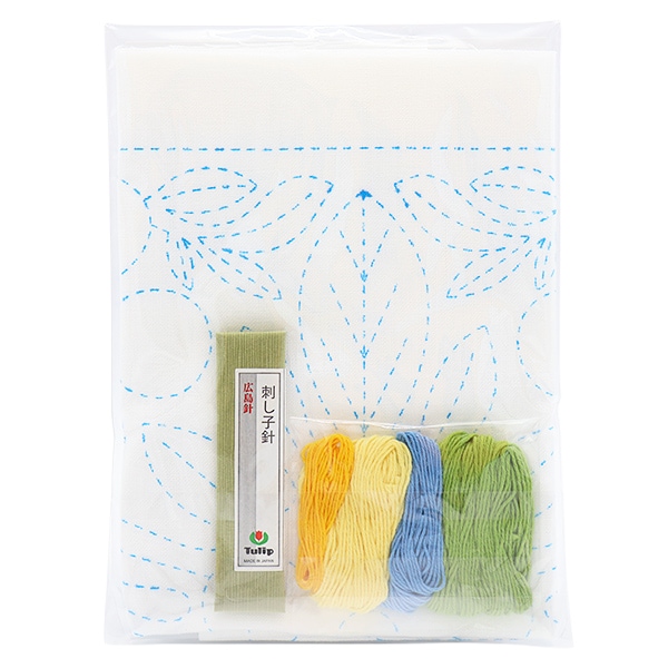 刺しゅうキット 『手縫いの花ふきんキット SASHIKO WORLD Hawaii