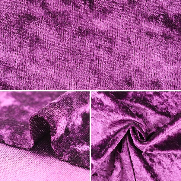数量5から】 生地 『クラッシュベロア パープル 紫 GD3300-276』 生地