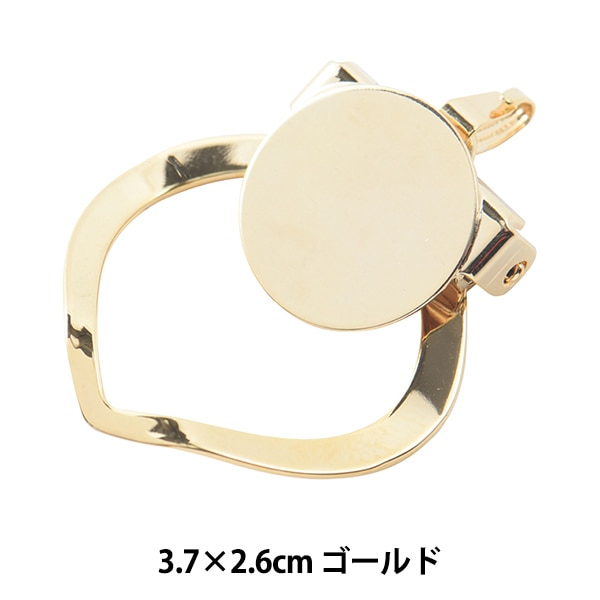 手芸金具 『スカーフ留め 15mm板付き ゴールド #9024』 ビーズ,ビーズ