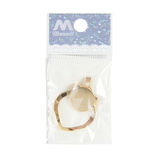 手芸金具 『スカーフ留め 15mm板付き ゴールド #9024』 ビーズ,ビーズ