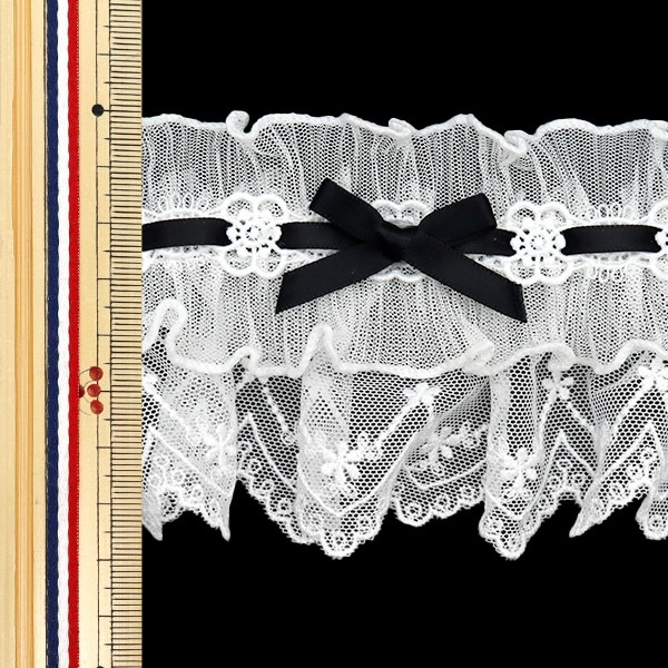 数量5から】 レースリボンテープ 『リボン装飾レース 約75mm幅