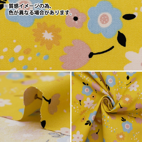 数量5から】 生地 『NINA オックス 花柄 ブルー 142-1356-A3』 生地,柄