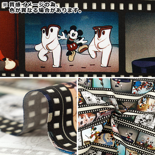 数量5から】 生地 『オックス ミッキー&フレンズ フィルム柄 GIJ-7443