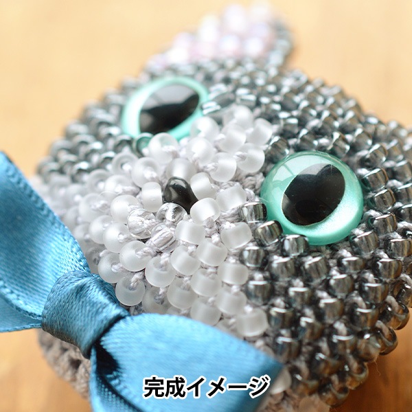 レプシィム　ゆきは企画　ビーズワッチ ビーズキット 『ビーズ編みの猫ブローチ ハチワレ BFK659』 MIYUKI