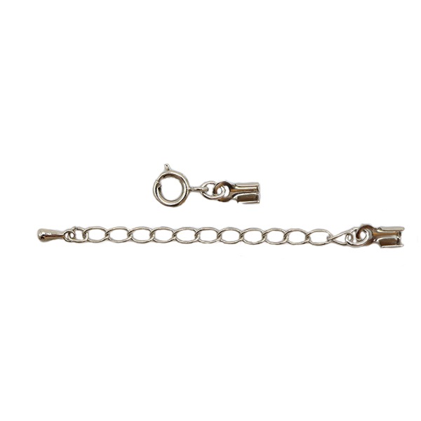 手芸金具 『引輪7mm×紐止3mmセット シルバー』 ビーズ,ビーズ金具